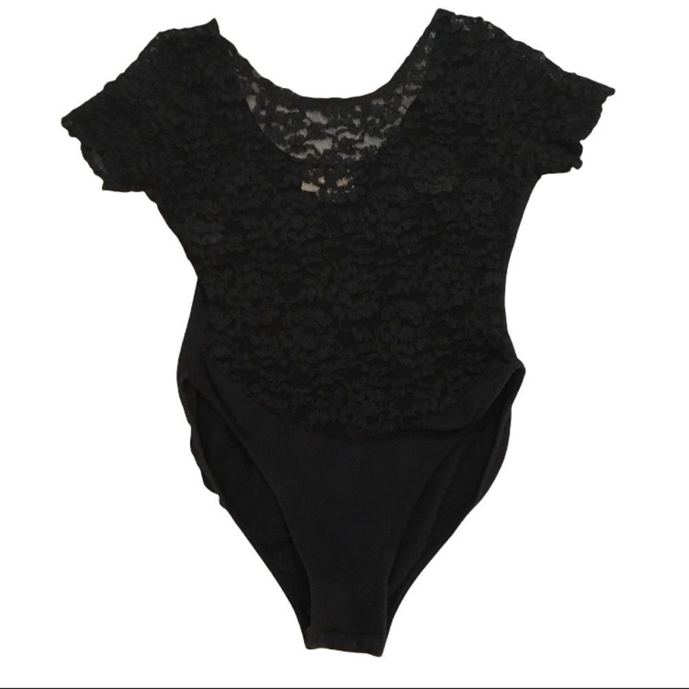 Vintage Victoria's Secret Black Lace Bodys…
